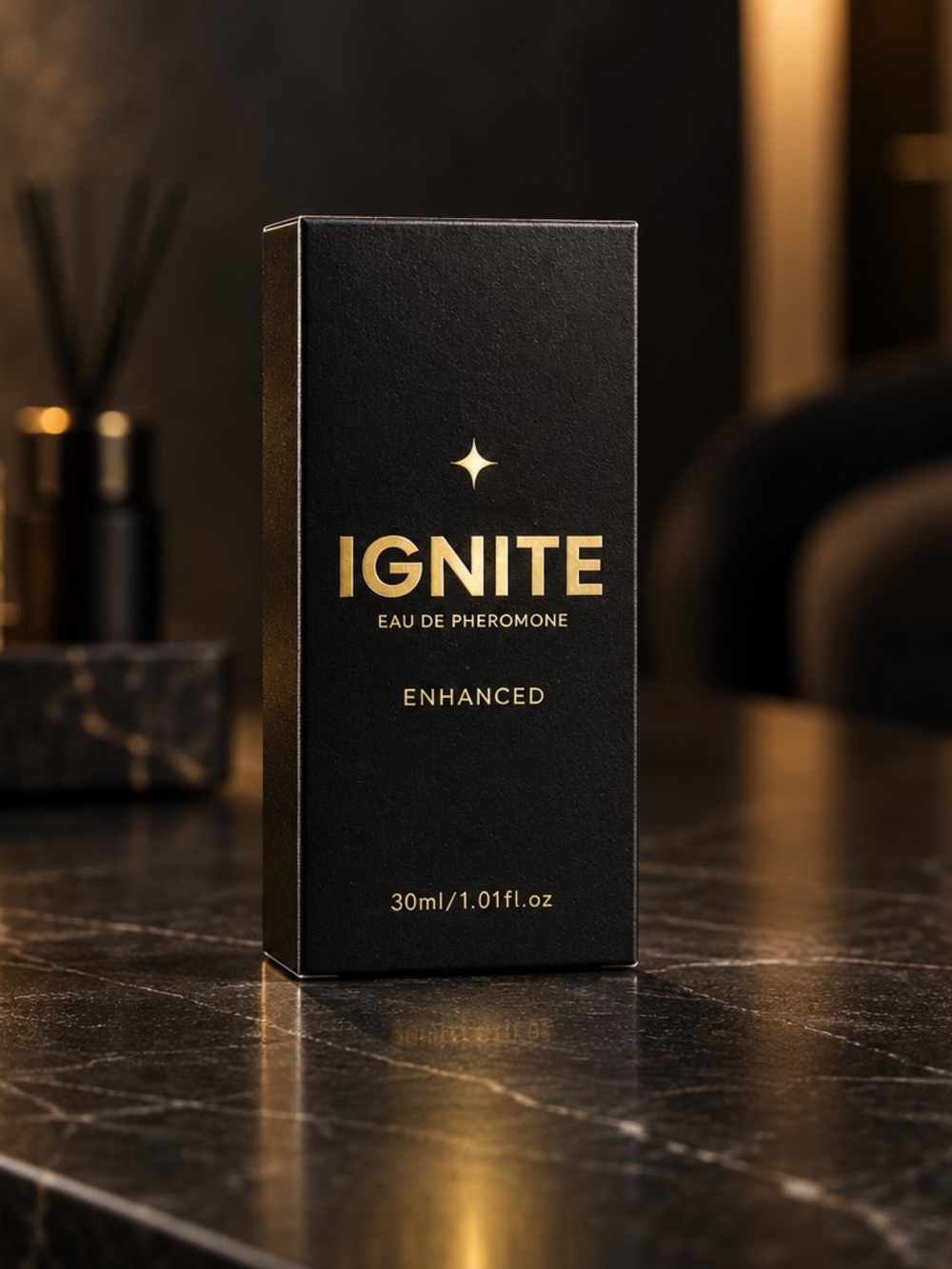 Ignite Enhanced Eau de Pheromone for Men— Black & Gold
